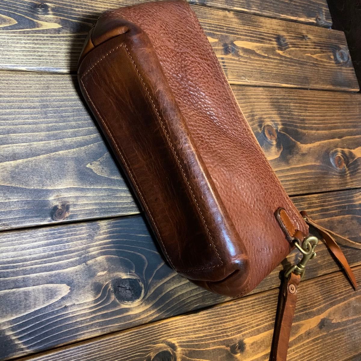 RRL ダブルアールエル レザー ポーチ クラッチバッグ ヴィンテージ加工