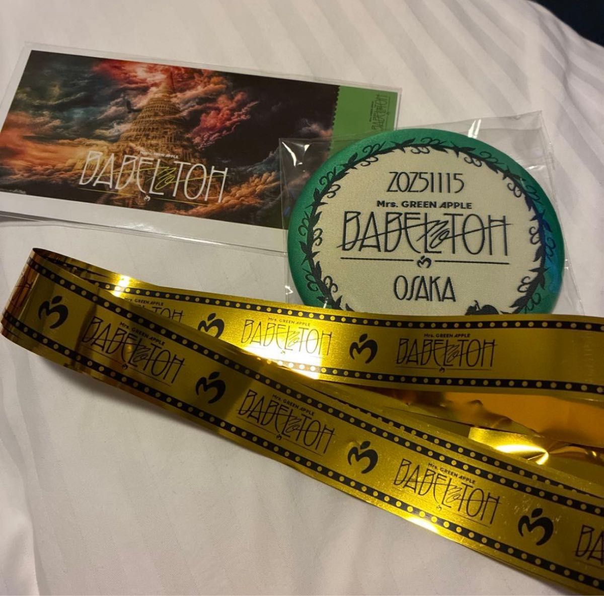 ミセス バベルの塔 RingoJam トートバッグ 缶バッジ 金テープ4本セット