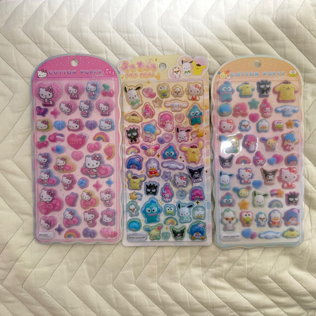 うるちゅるポップシール コットンパフィーサンリオ ボンボンドロップ