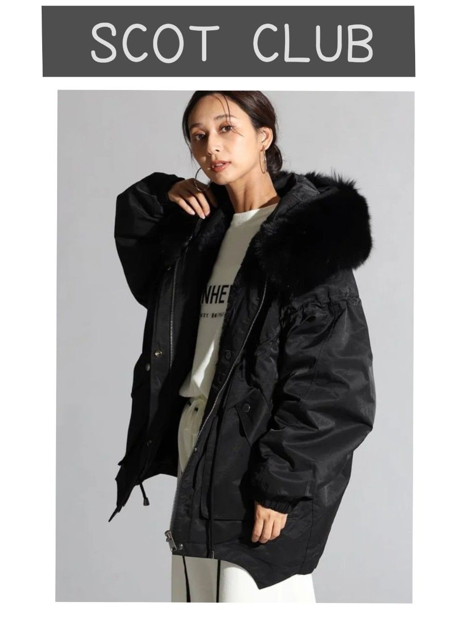 SCOT CLUB スコットクラブ フォックスファー ドロストオーバーブルゾン