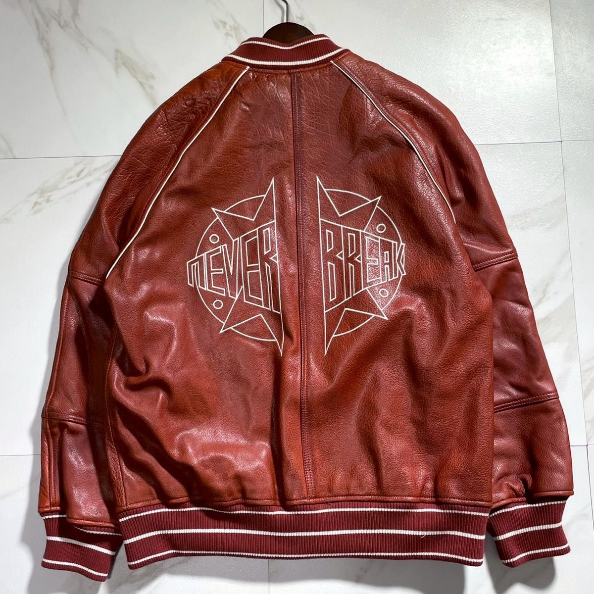 ZARA ザラ レザーボンバージャケット本革 スタジャン 水牛革 オール