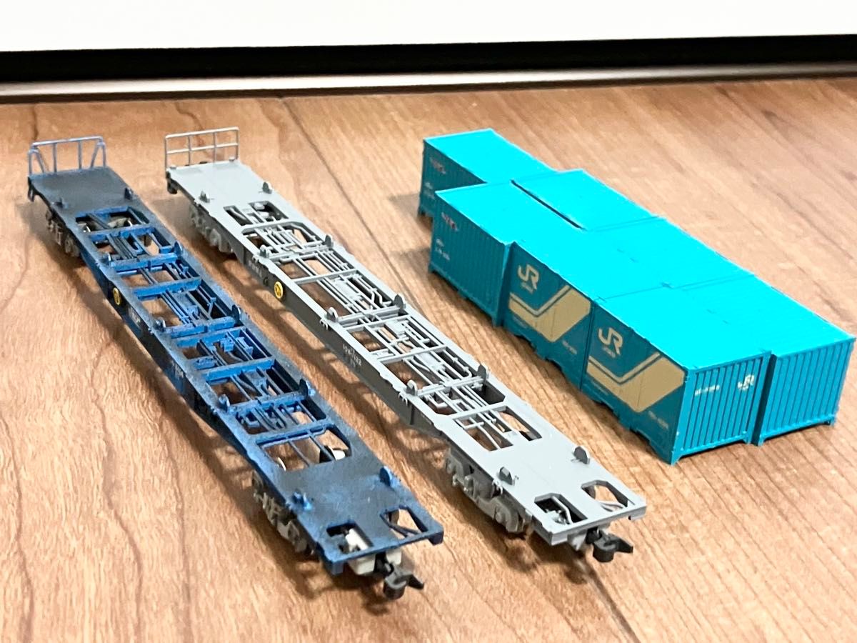 Nゲージ TOMIX コキ104 コキ106 計2両セット コンテナ7個付 中古 送料