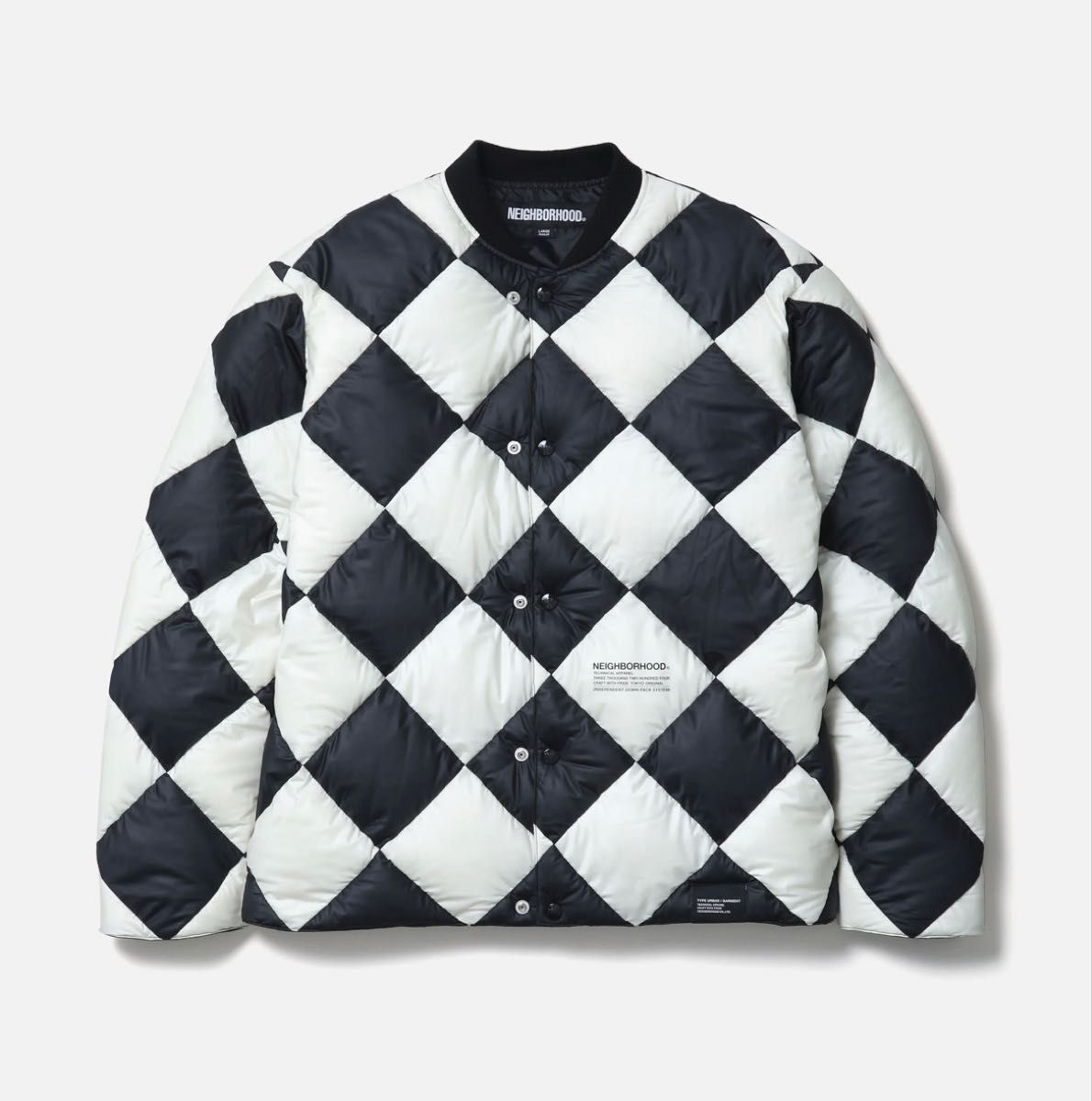 Lサイズ 25FW NEIGHBORHOOD CHECKER DOWN JACKET ネイバーフッド