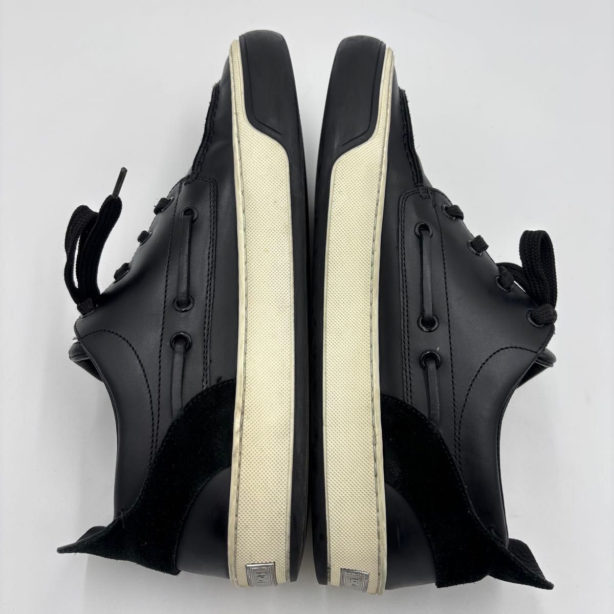 LOUIS VUITTON ルイヴィトン レザー×スエード スニーカー デッキ