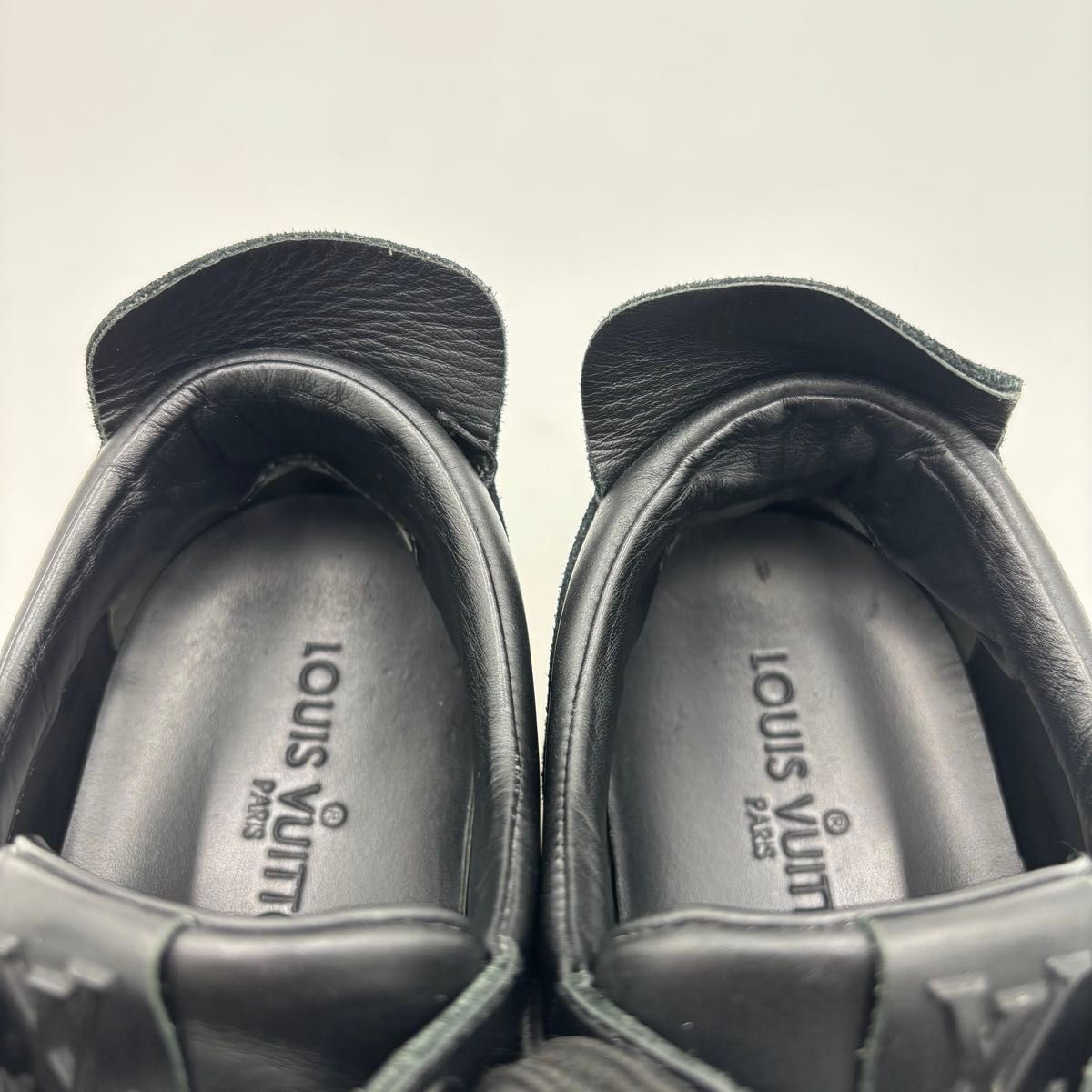 LOUIS VUITTON ルイヴィトン レザー×スエード スニーカー デッキ