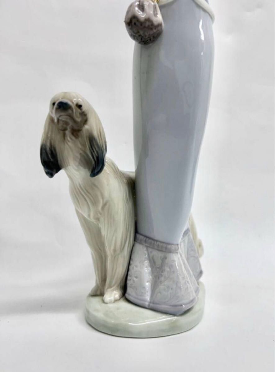 本日限定A049 LLADRO リヤドロ 「犬と散歩」フィギュリン 陶器人形