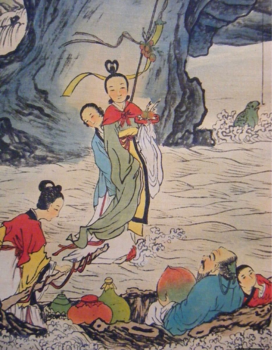 本日限定 A043 掛軸 群仙図 中国 古美術 中国絵画 肉筆｜Yahoo!フリマ