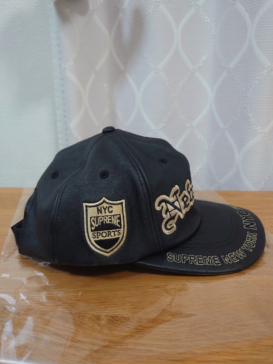 Supreme New York Leather 6-Panel キャップ ブラック NYC｜Yahoo