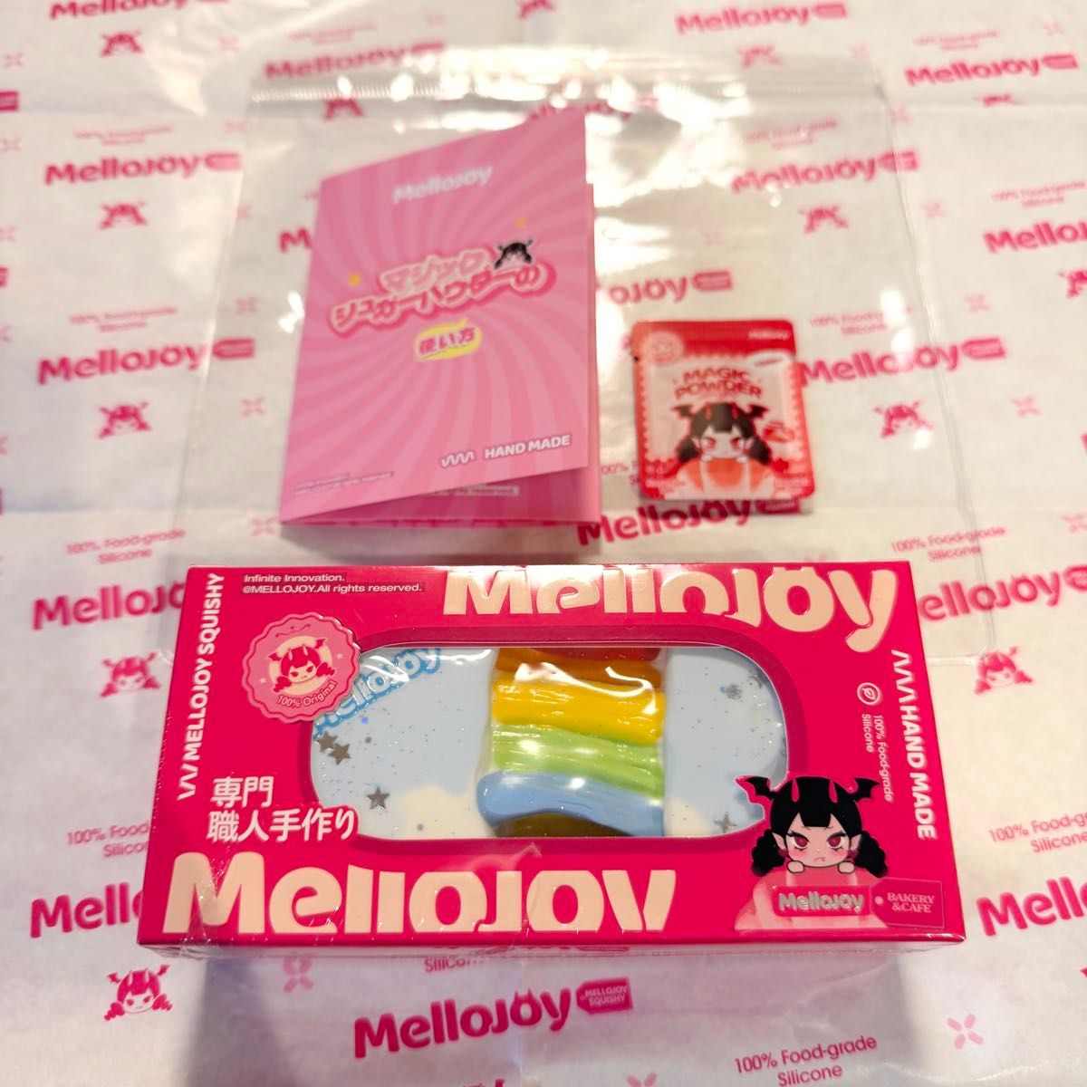Mellojoy のびるチーズ レインボー 伸びるチーズ 虹 スクイーズ チーズ