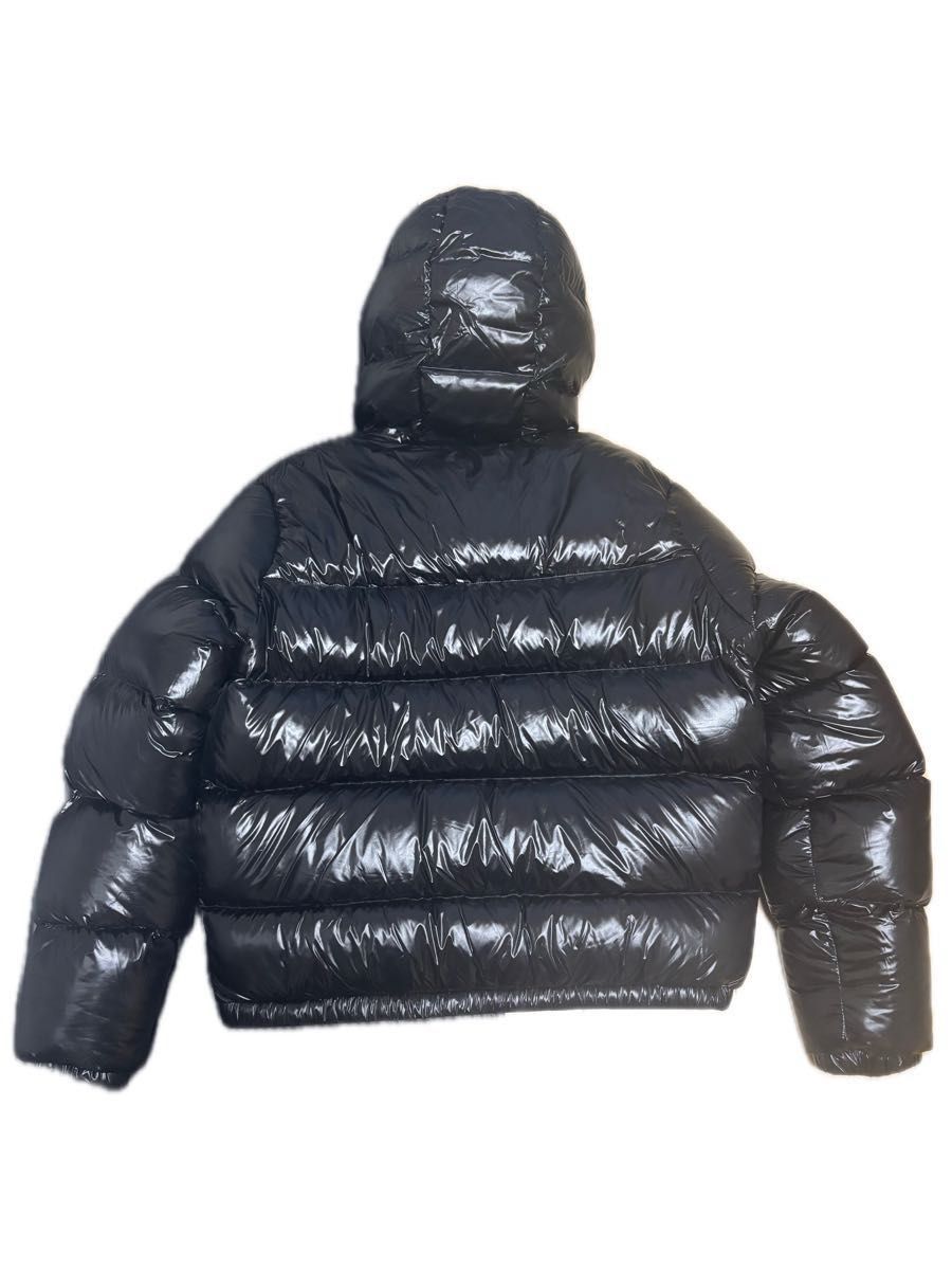 ZARA 100%フェザーダウン撥水加工パフジャケット M 光沢 テカテカ
