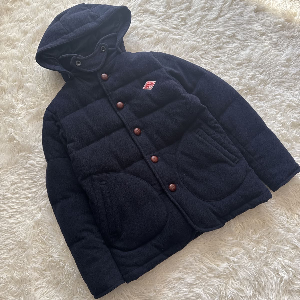 ダントン ビームス別注 ウールモッサダウンジャケット くるみボタン