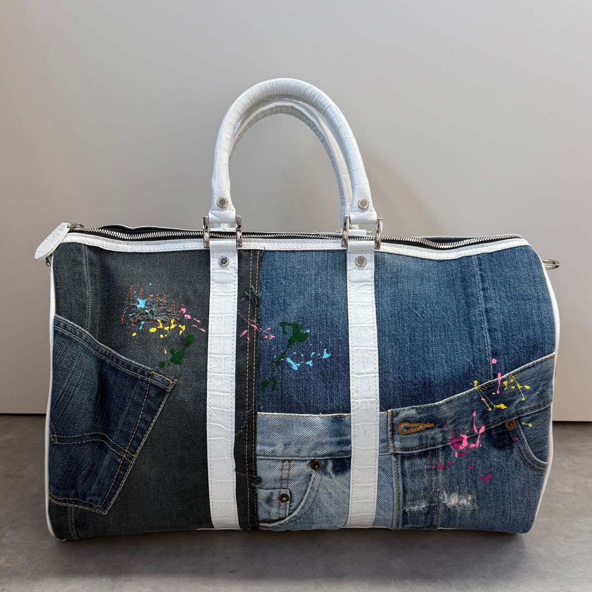 新品 青山店限定 MARK&LONA 】 マークアンドロナ デニム ボストン