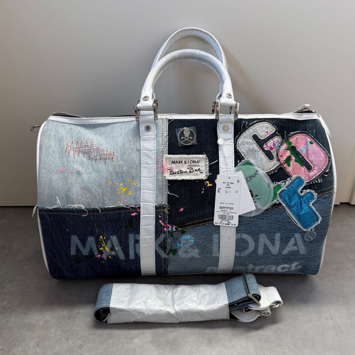 新品 青山店限定 MARK&LONA 】 マークアンドロナ デニム ボストン