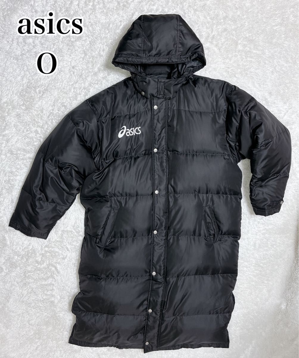 asics アシックス ダウンベンチコート ロングコート ブラック ダウン