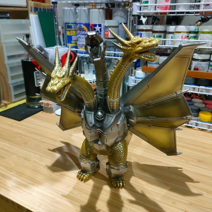 メカキングギドラ 1991 ソフビ 補修リペイント バンダイ 平成ゴジラ vs