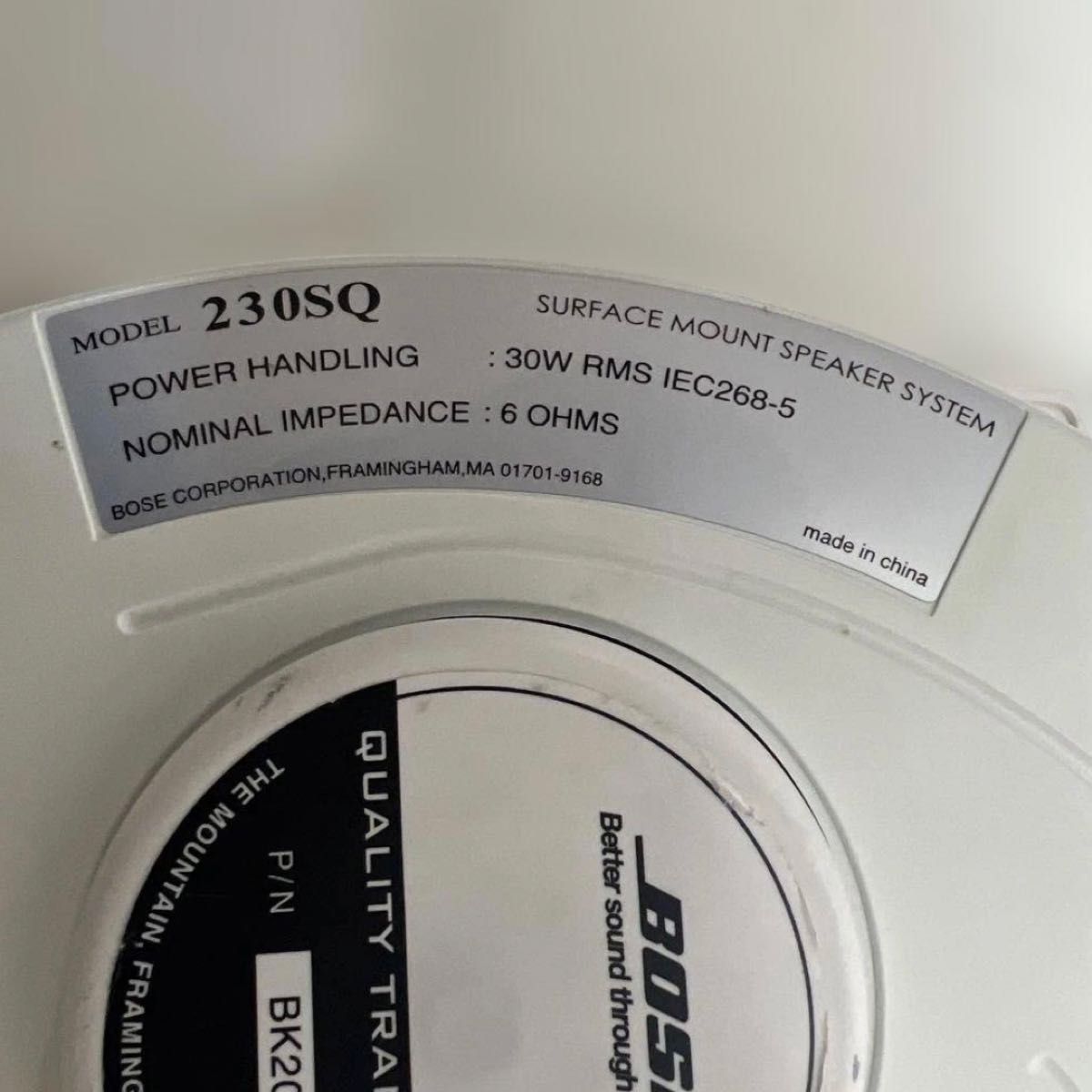 美品】BOSE 薄型壁掛けスピーカー 230SQ ボーズ ウォールスピーカー