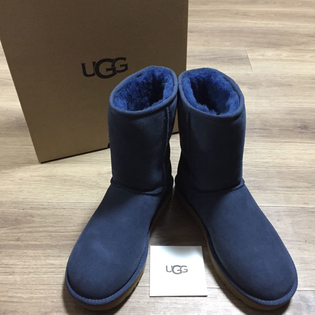 新品未使用 正規品UGGムートンブーツクラッシックショート2ネイビー23