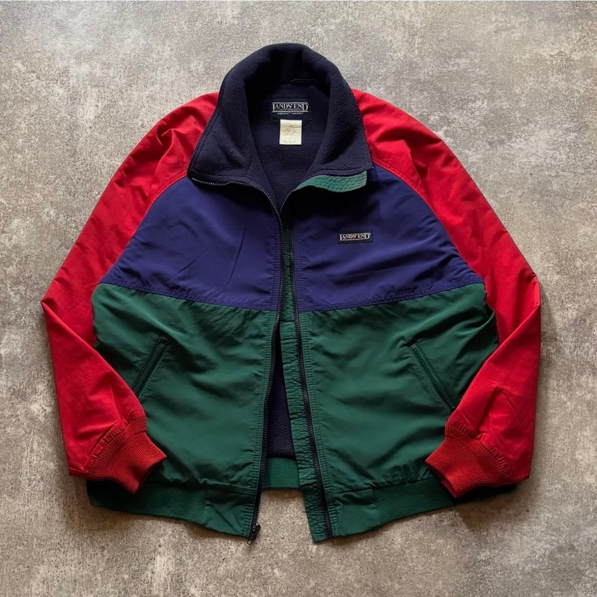 90年代 90s LANDS'END ランズエンド ナイロン フリース スコール