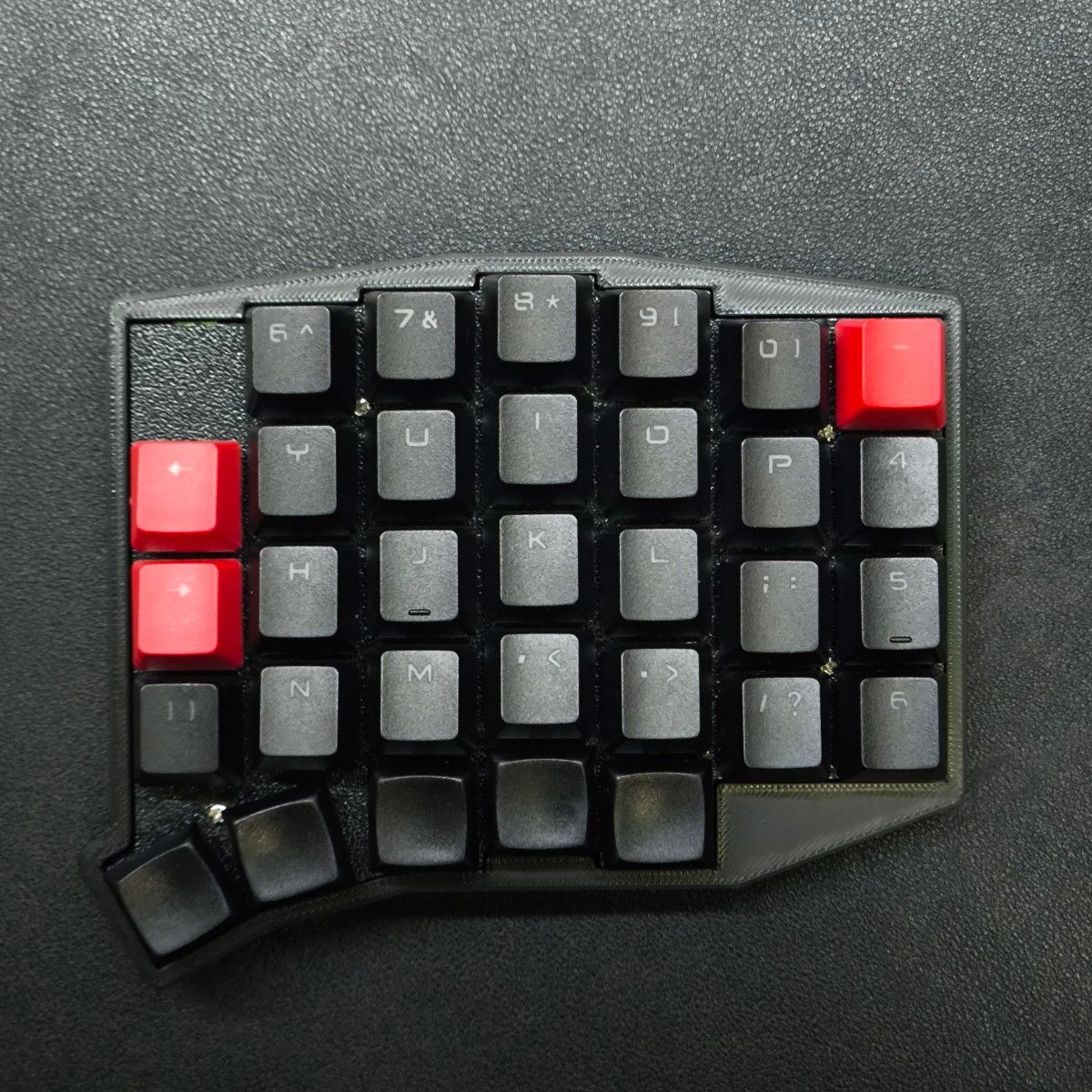 完成品】64キー自作キーボード 無線化 親指ロープロファイル｜Yahoo