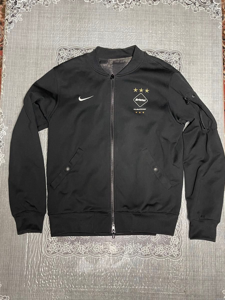 FCRB NIKE SDLN REVBL WARM UP JACKET S BLACK リバーシブル MA-1
