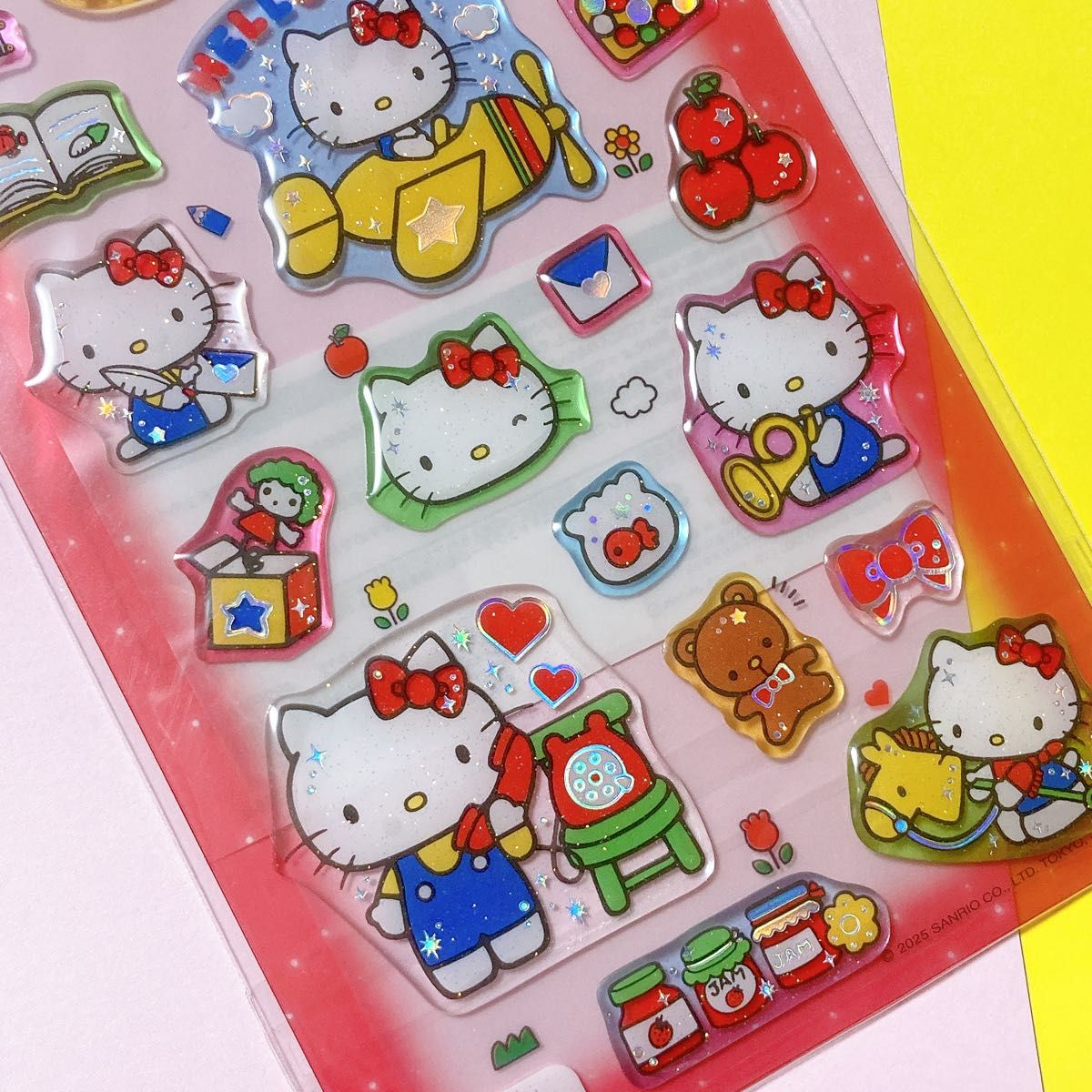 新品 正規品 サンリオ キティ ドロップジュエリーシール キラキラ