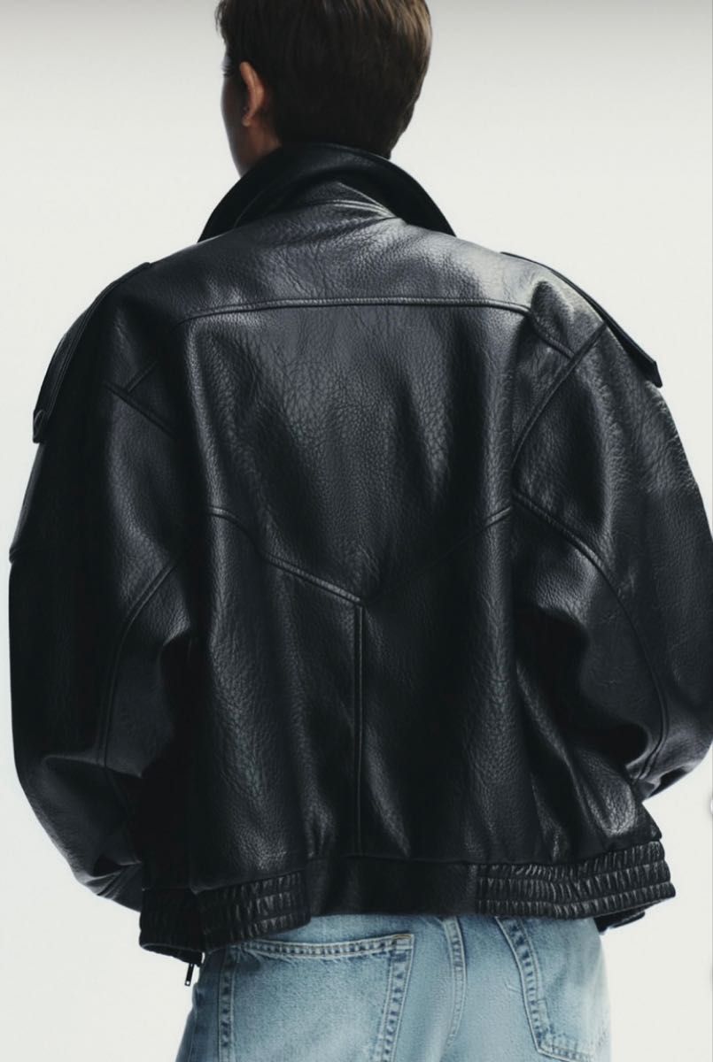 ZARA フェイクレザージャケット サイズXL｜Yahoo!フリマ（旧PayPayフリマ）