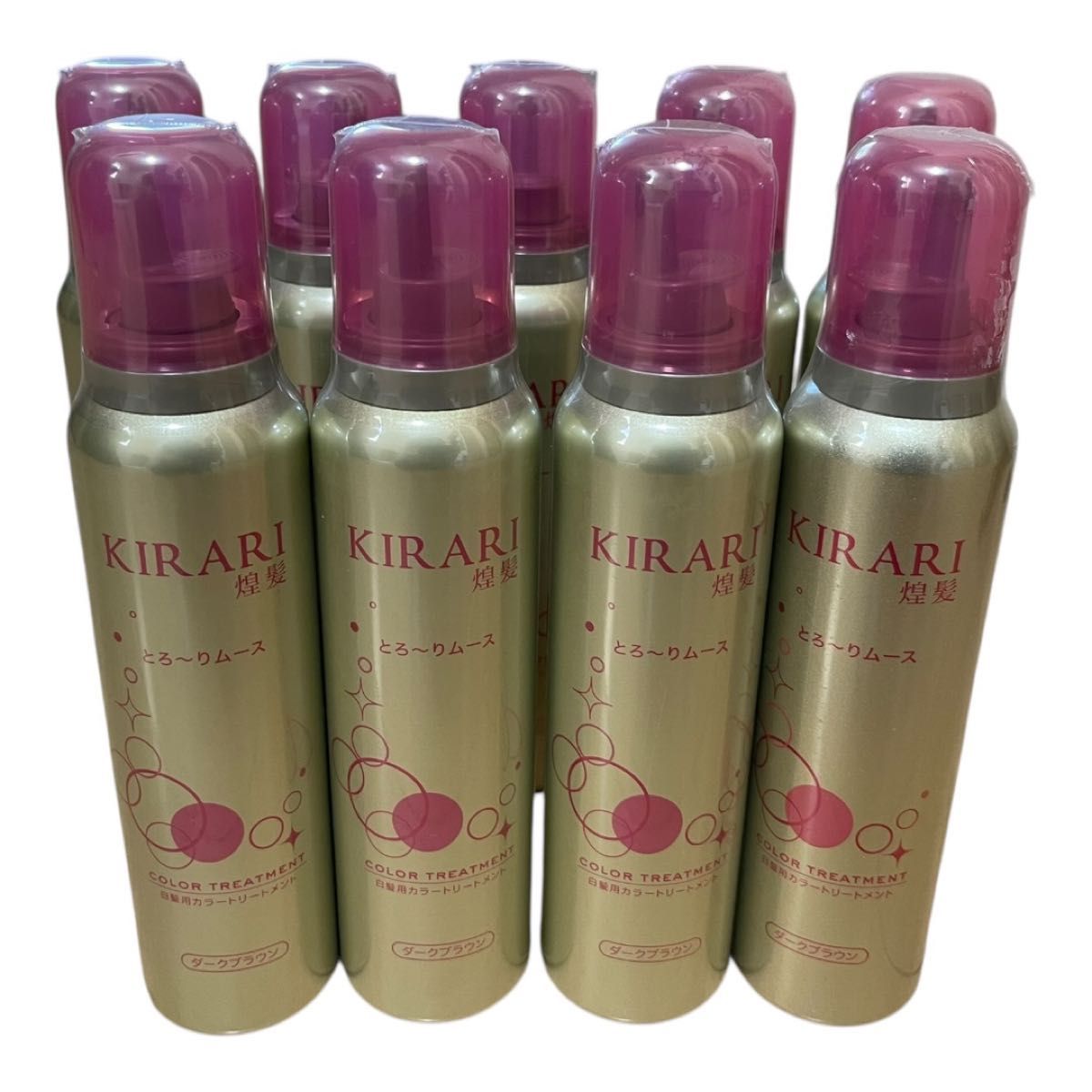 未開封品】キラリ カラートリートメントムース ダークブラウン 3本