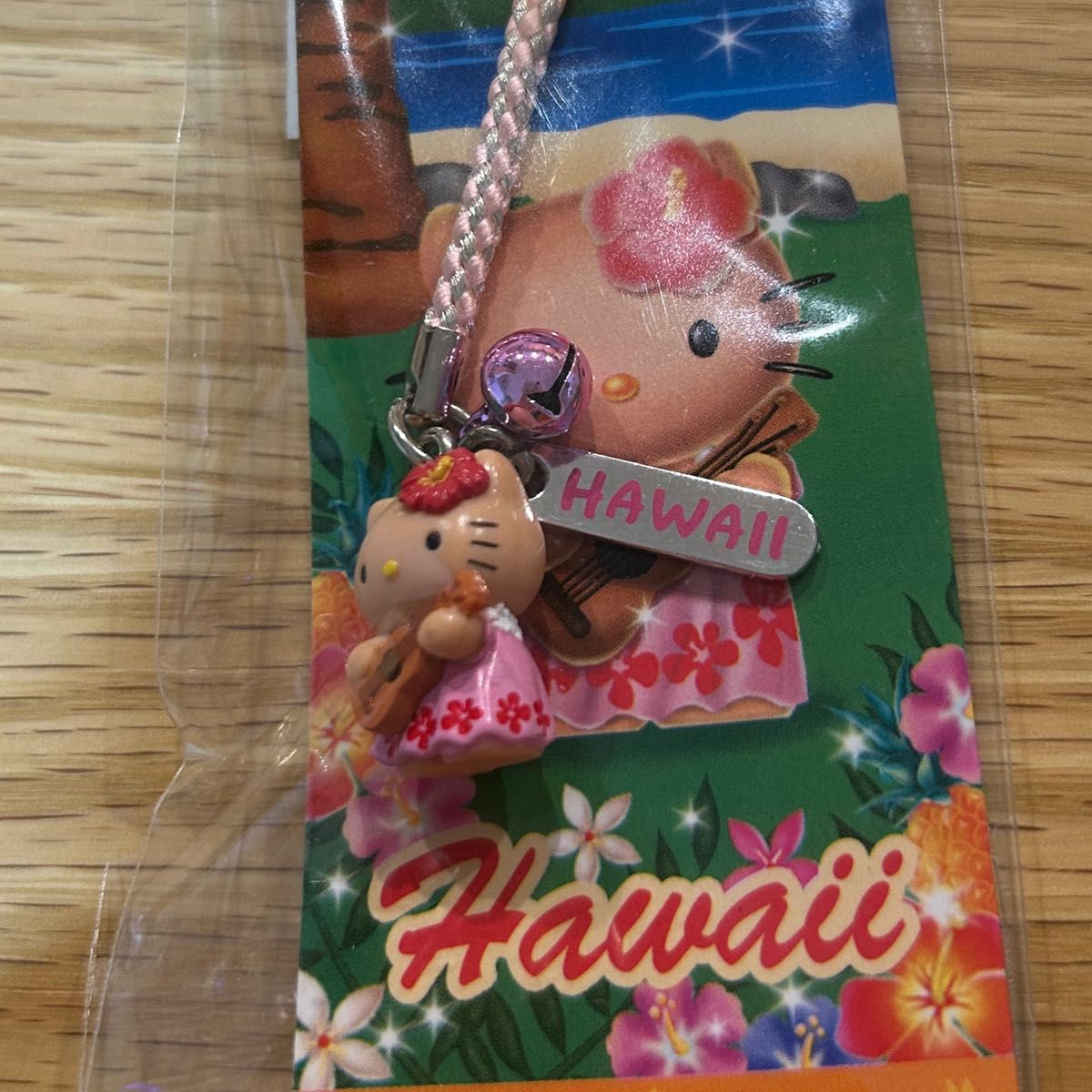 レア〉ハワイ限定ハローキティ ウクレレ 根付け ストラップ レア