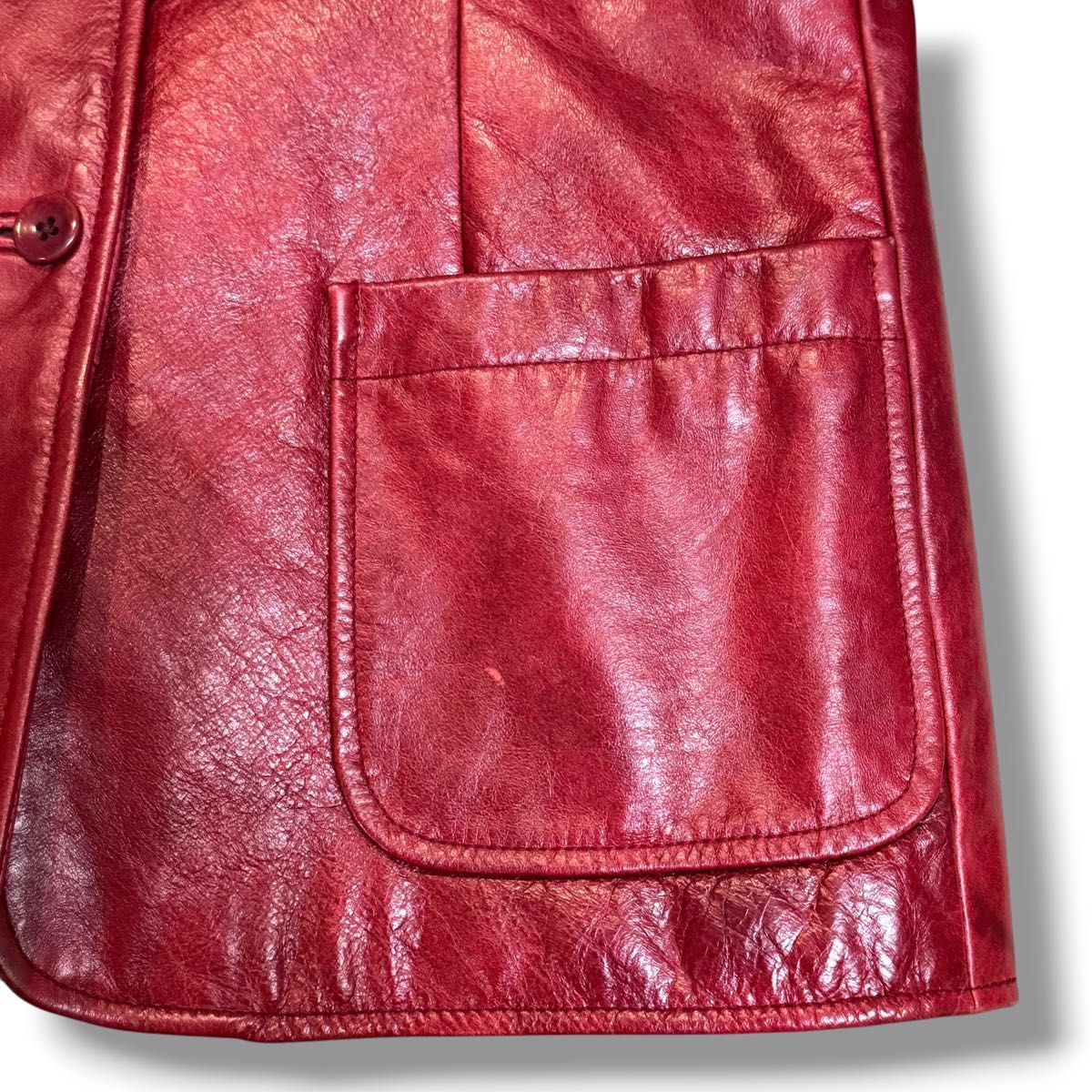 美品 希少 GAP オールドギャップ レザー テーラードジャケット 牛革100