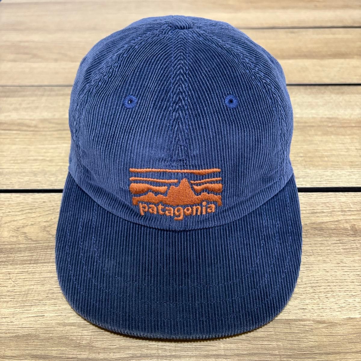 廃盤 patagonia パタゴニア ロゴ刺繍 コーデュロイ キャップ ネイビー