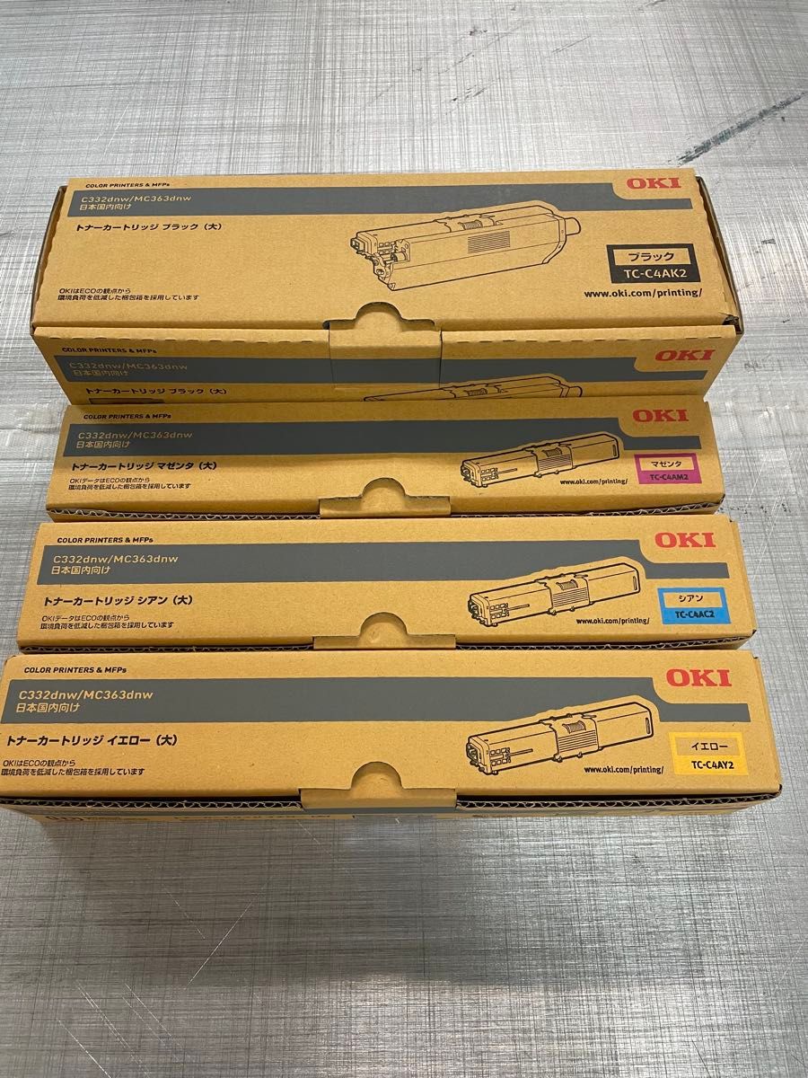 純正 OKIトナーカートリッジ(大) TC-C4A 4色セット No 2｜Yahoo