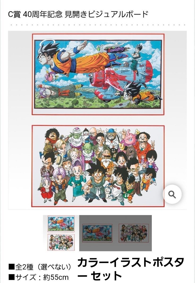 一番くじ ドラゴンボール 40周年記念 見開きビジュアルボード C賞