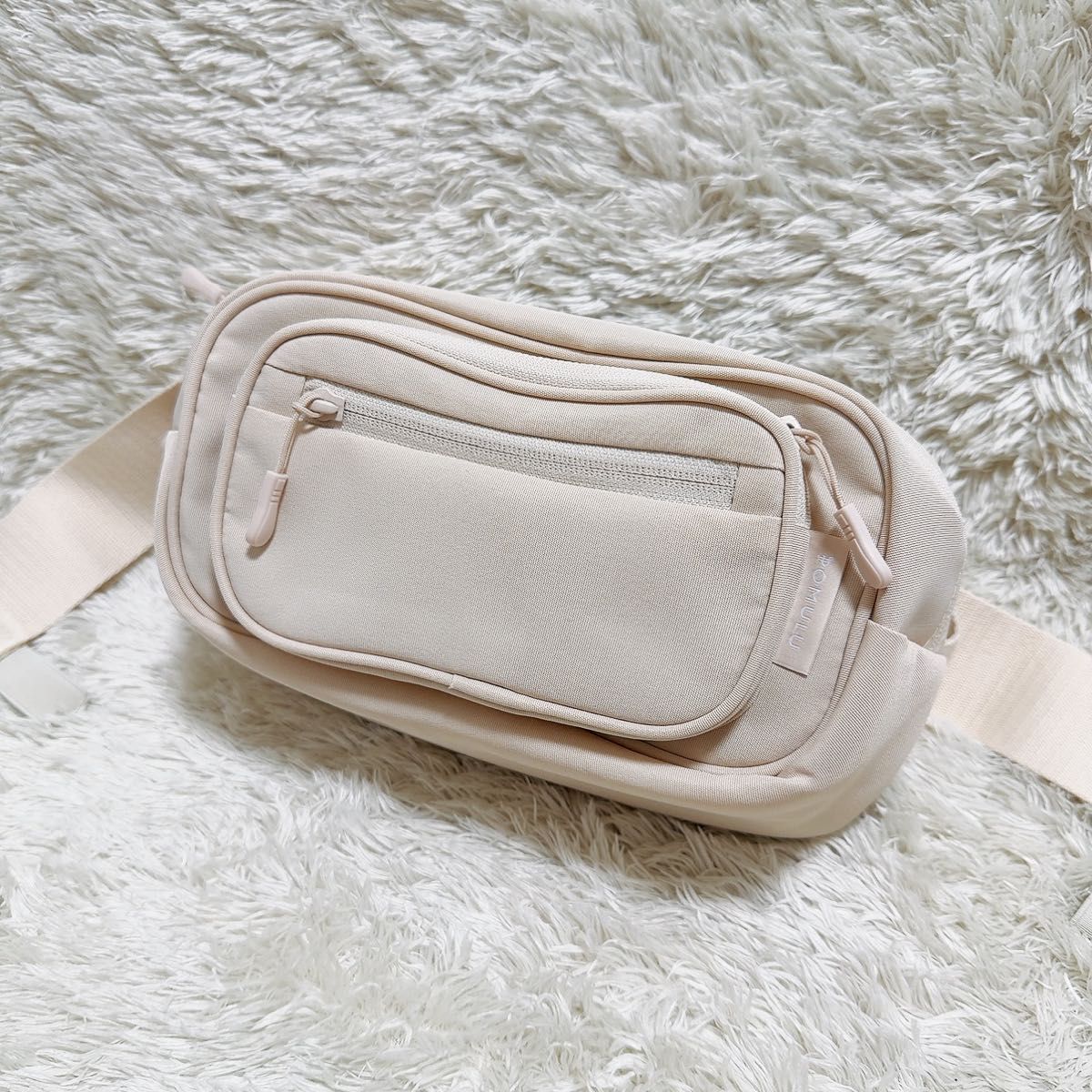 未使用 POMULU ポムル 2way ヒップシート ナチュラルアイボリー 淡色