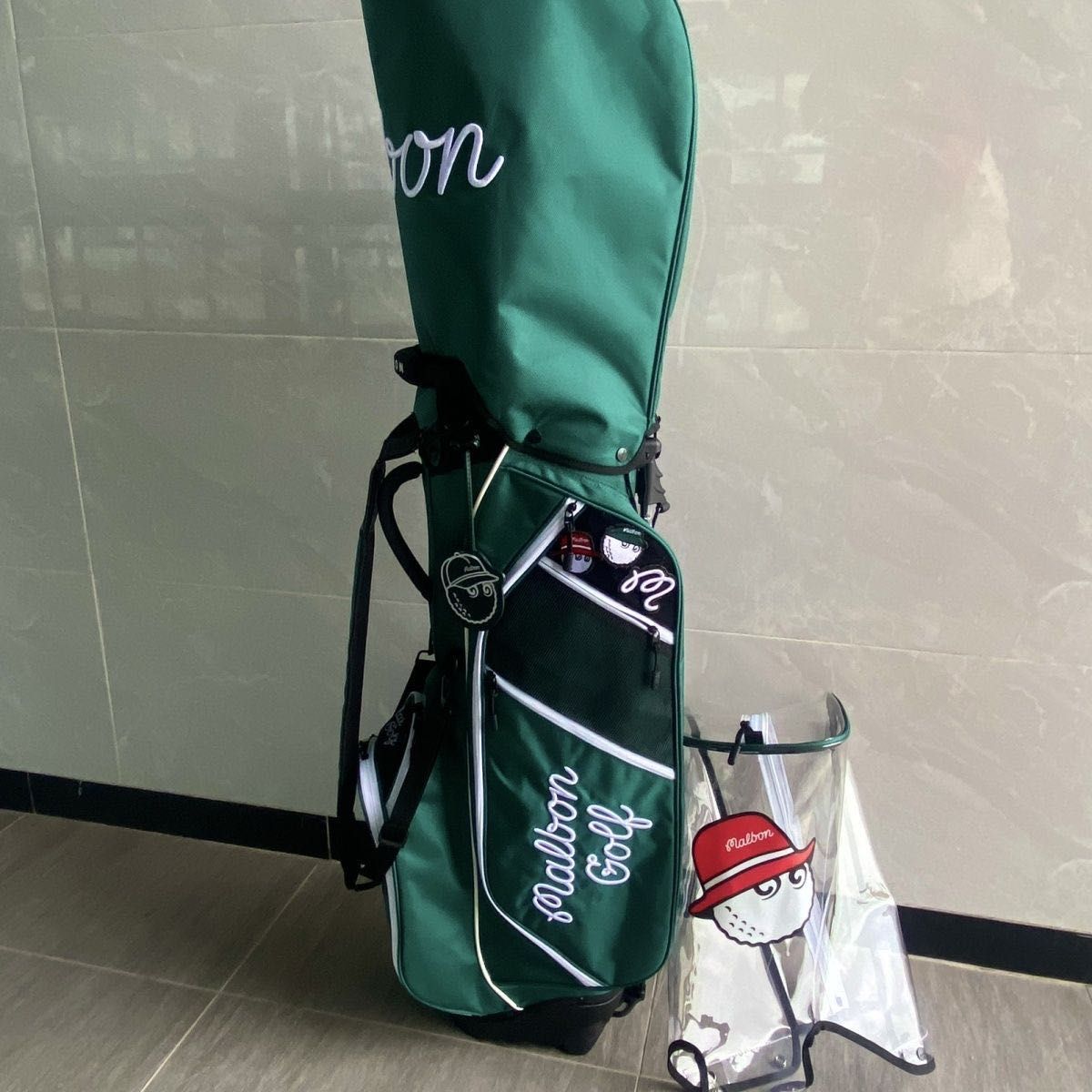 Malbon golf マルボンゴルフ キャディバッグ スタンドバッグ グリーン