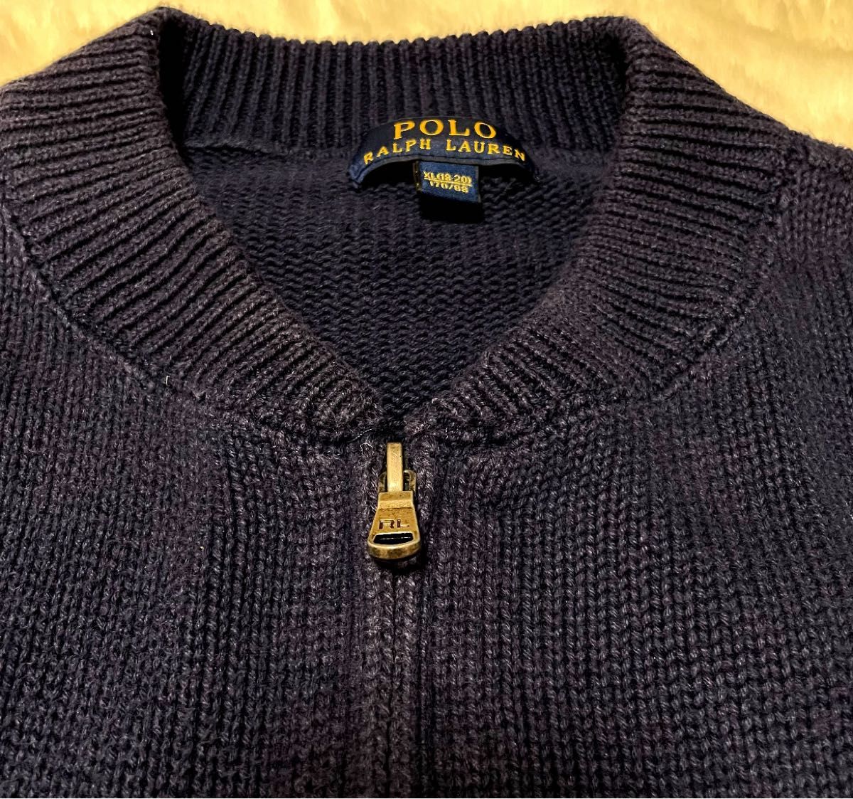 美品 ポロラルフローレン M ビッグポニー ナンバー ドライバーズニット