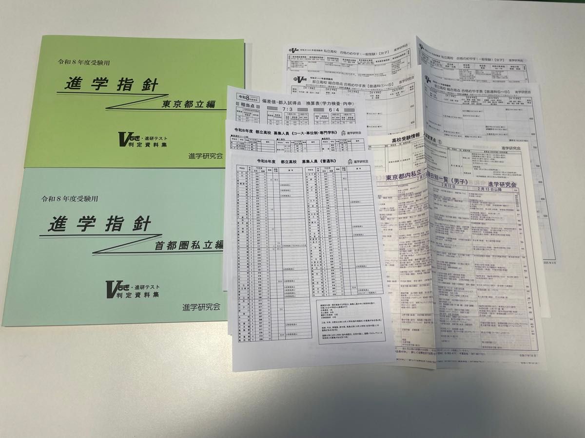 現・中3生用 最新版】進学研究会 Vもぎ 令和8年度受験用 進学指針 東京