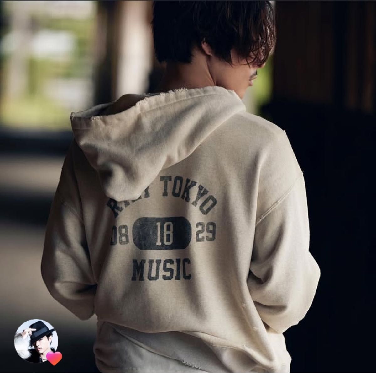 RILY College Logo Hoodie M 今市隆二 ビンテージ 後付けパーカー