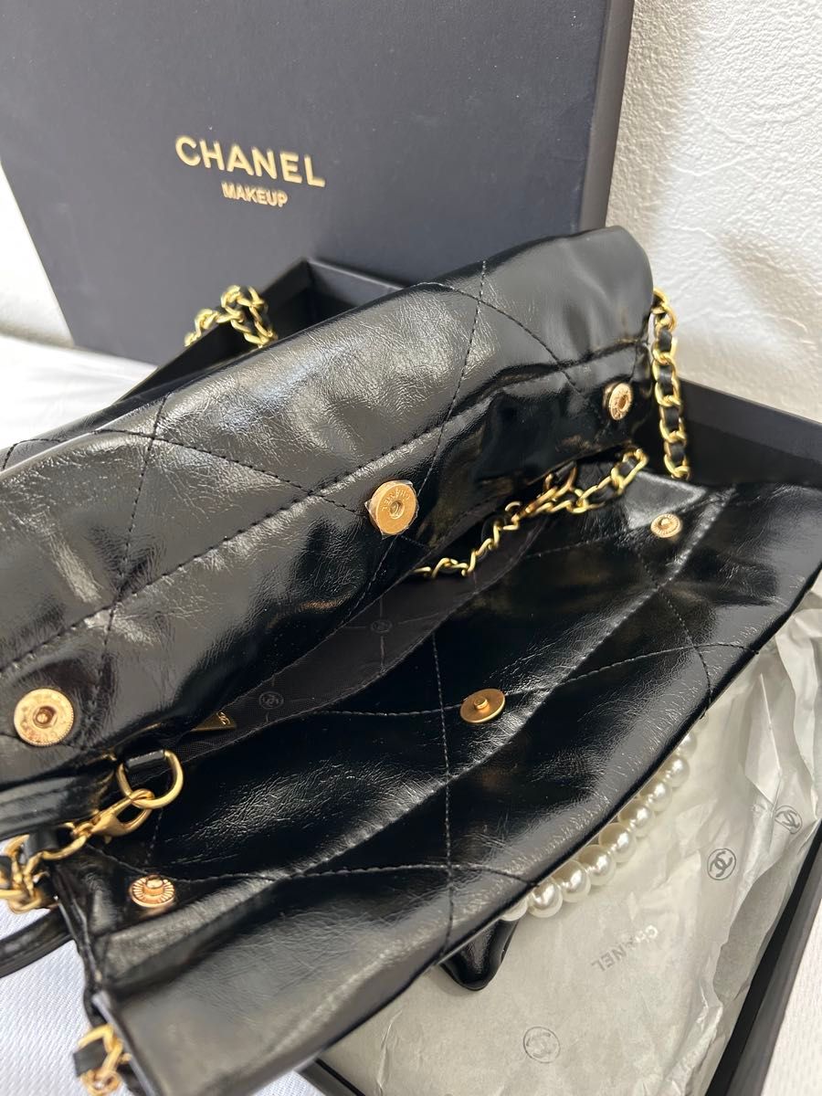CHANEL MAKEUP ショルダーバッグ ポーチ付き チェーン キルティング