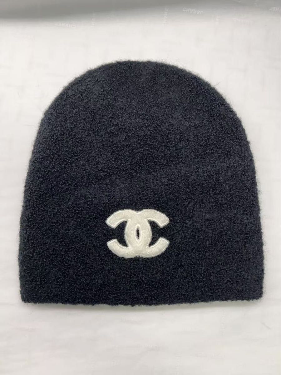 値下げ 新品未使用 シャネル ニット帽 CCロゴ ブラック 26C 最新作