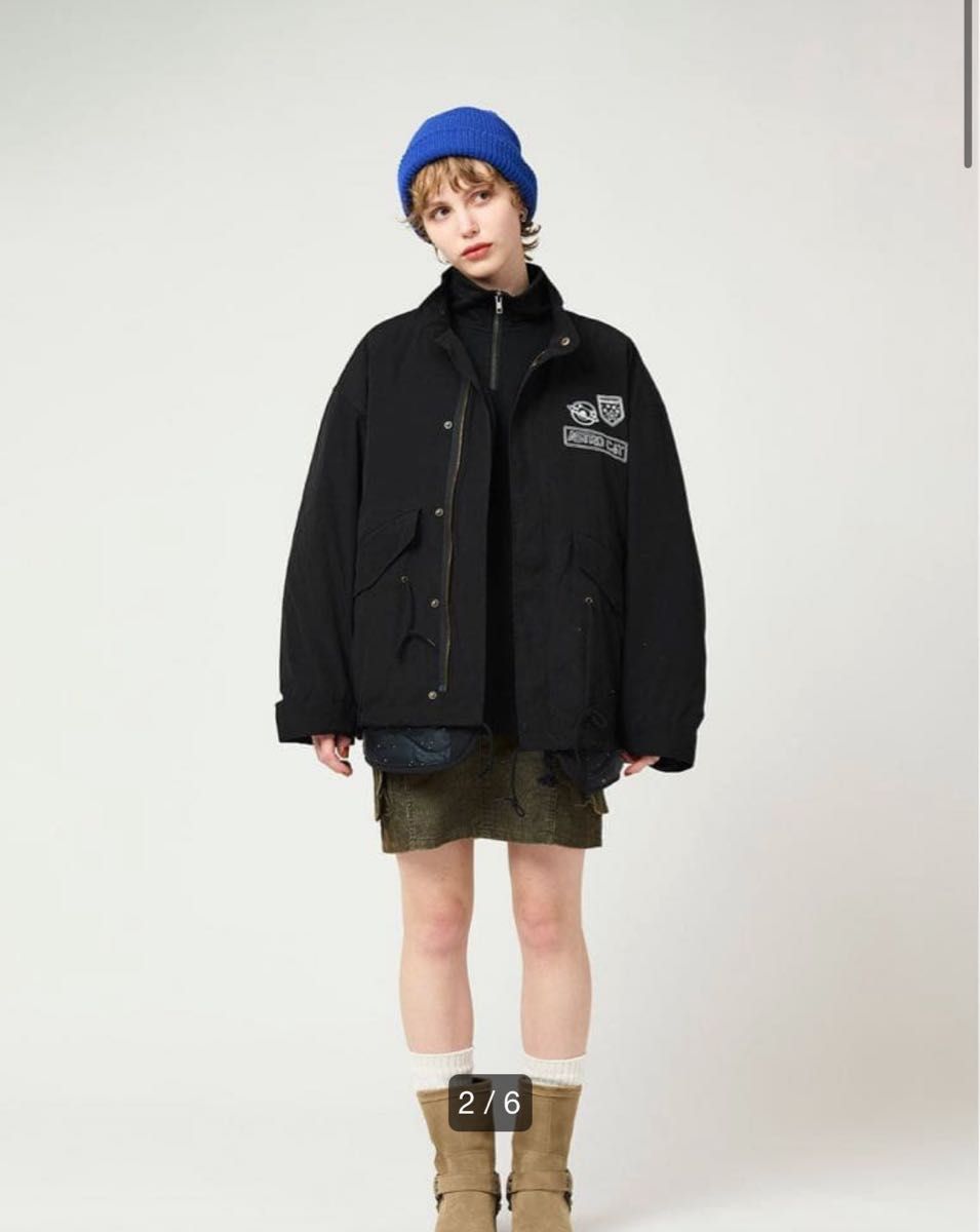 グラニフ アストロキャット モッズコート インナー付き 3way 刺繍