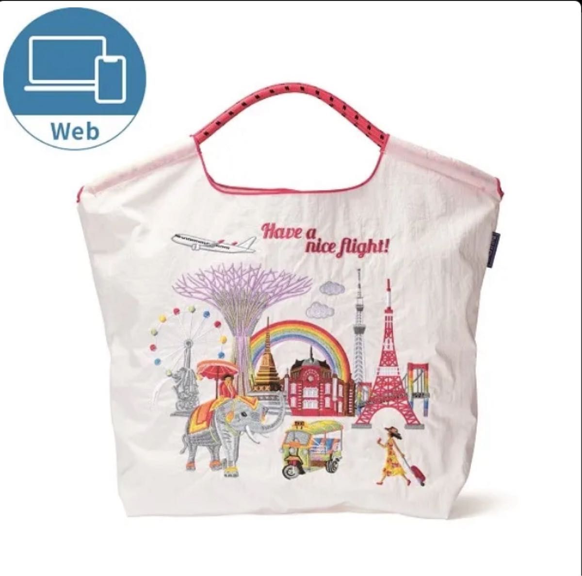 JAL限定 Ball & Chain エコバッグ トートバッグ ボールアンドチェーン