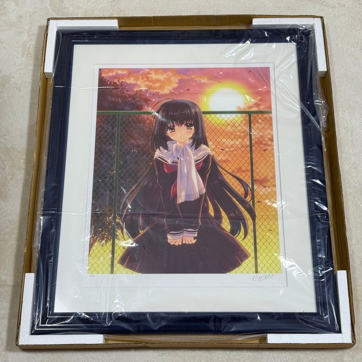 希少品】西又葵 版画 アールビバン 夕焼けノスタルジー 直筆サイン