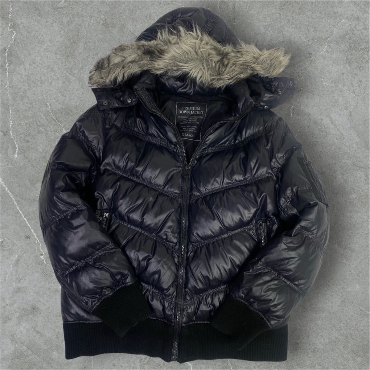 OLD UNIQLO オールドユニクロ ファー付き プレミアム ダウンジャケット