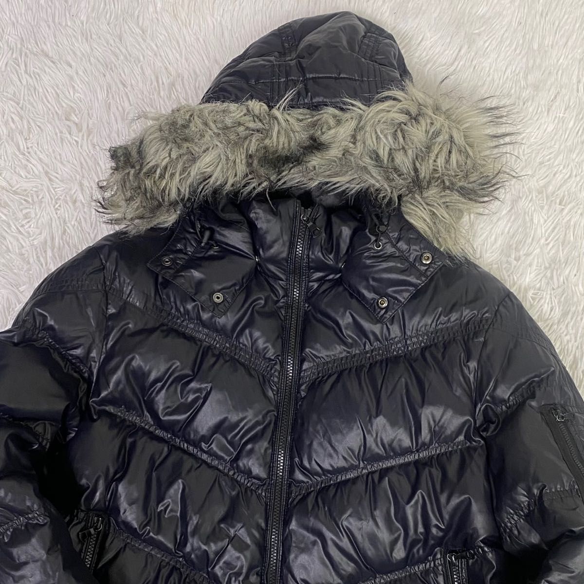 OLD UNIQLO オールドユニクロ ファー付き プレミアム ダウンジャケット