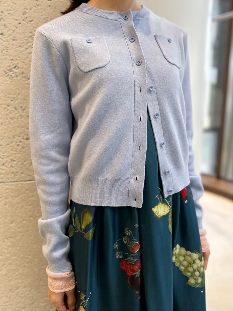 即納】新品未使用 CABaN コットンカシミヤ クルーネックカーディガン