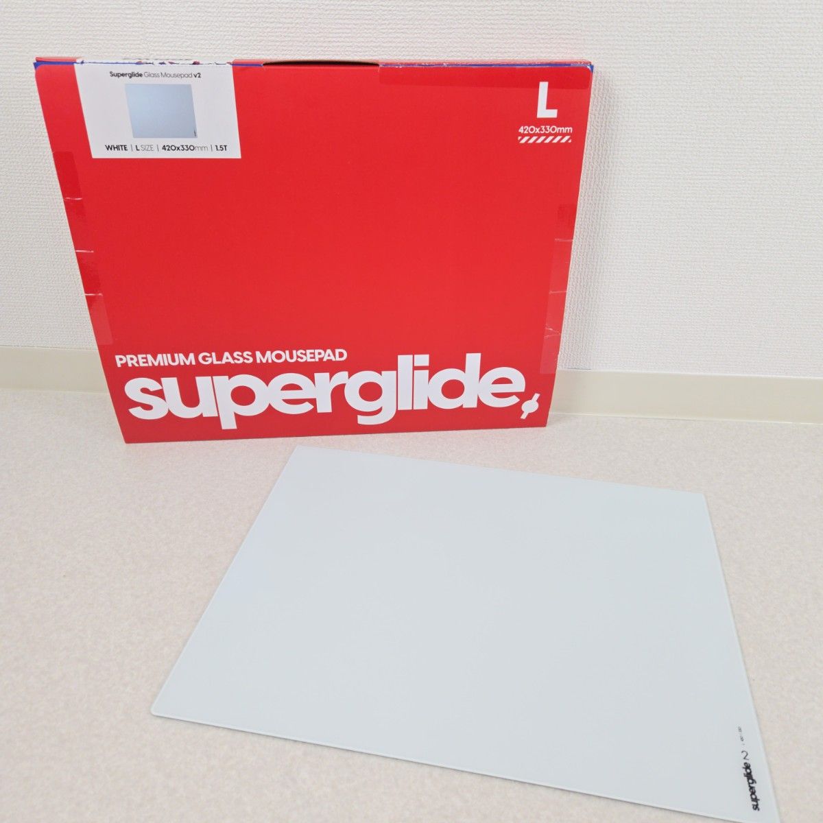 Pulsar Superglide 2 ガラスマウスパッド L 白 スパグラ｜Yahoo!フリマ