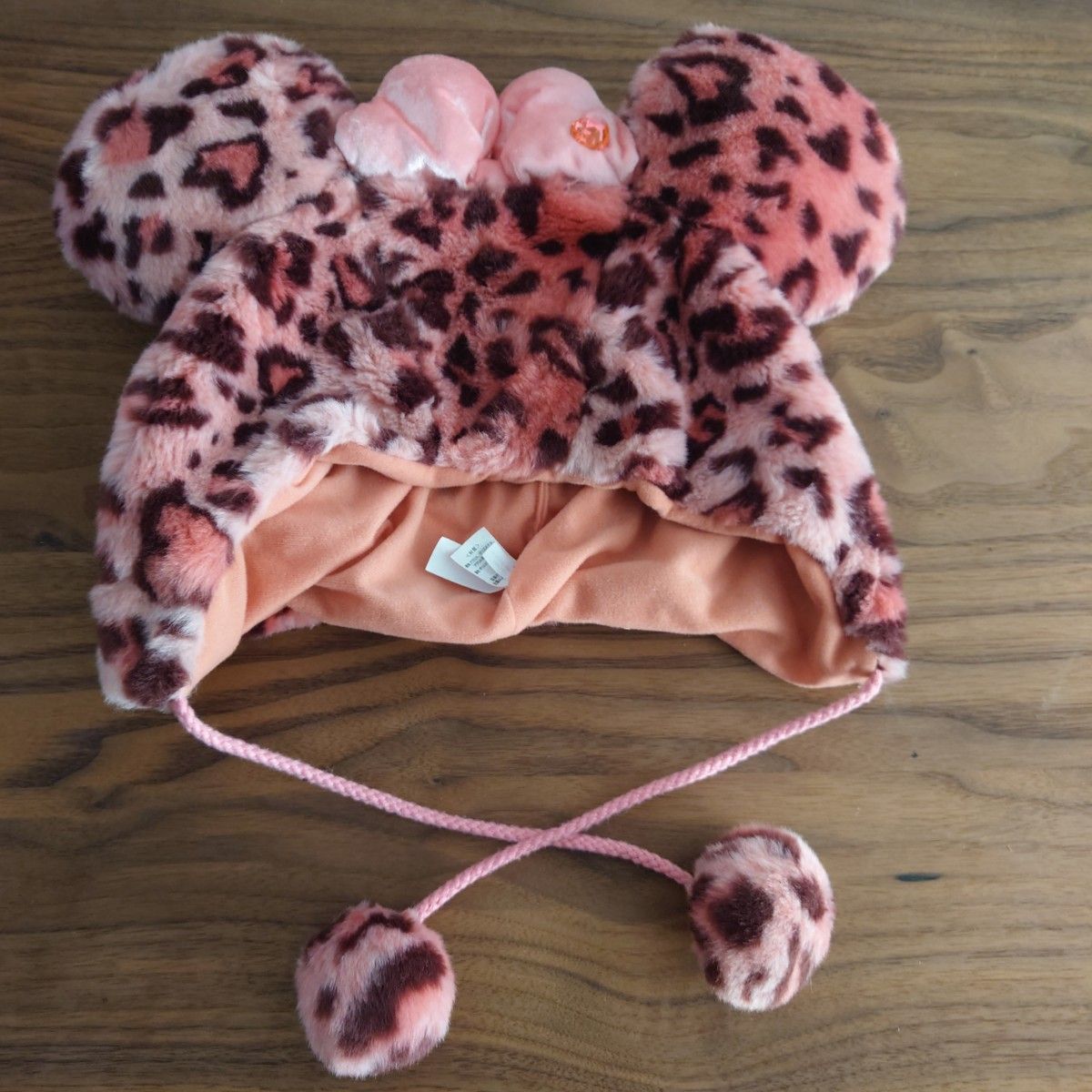 ディズニー 旧デザイン ミニー ヒョウ柄ファンキャップ ピンク｜Yahoo