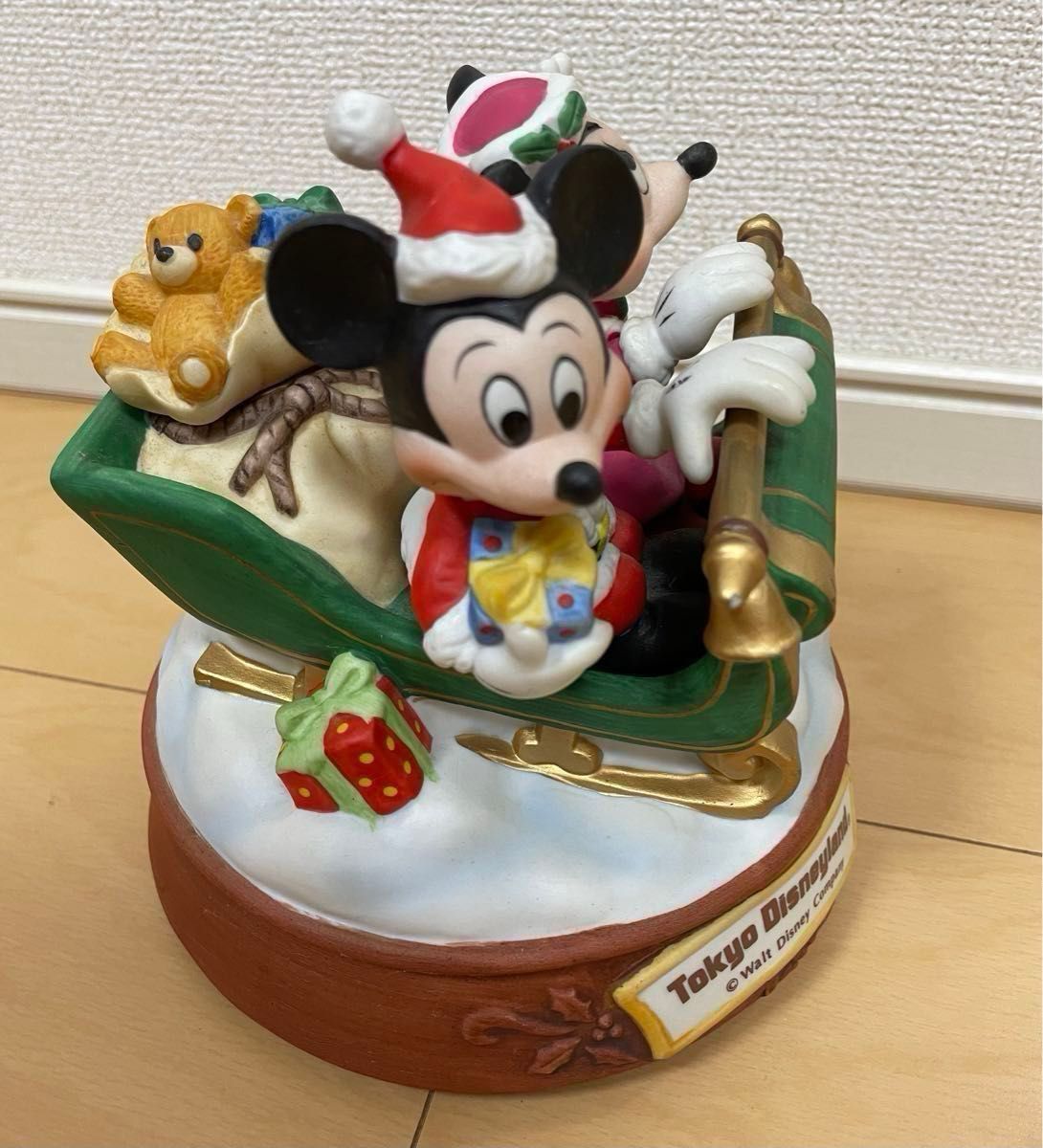 最終値下げ ディズニー オルゴール 置き物 陶器 クリスマス ミッキー