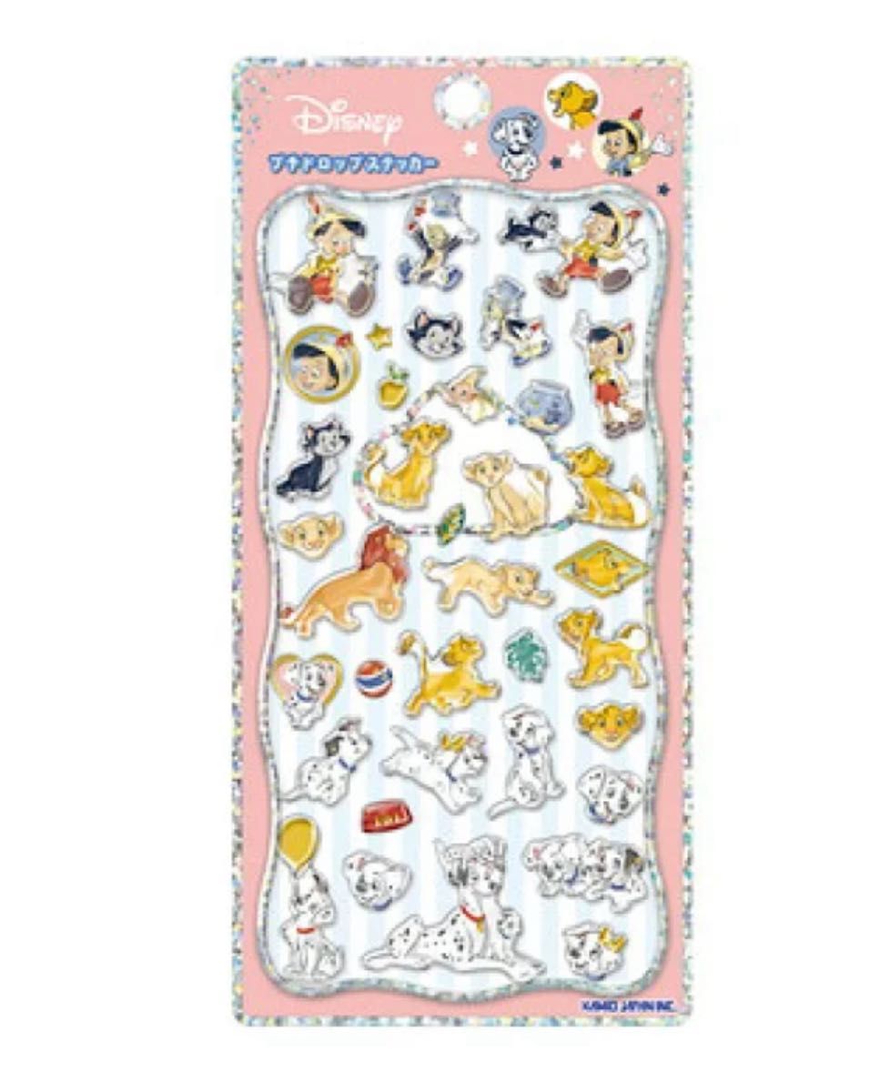 プチドロップステッカー ピノキオ ライオンキング 101匹わんちゃん