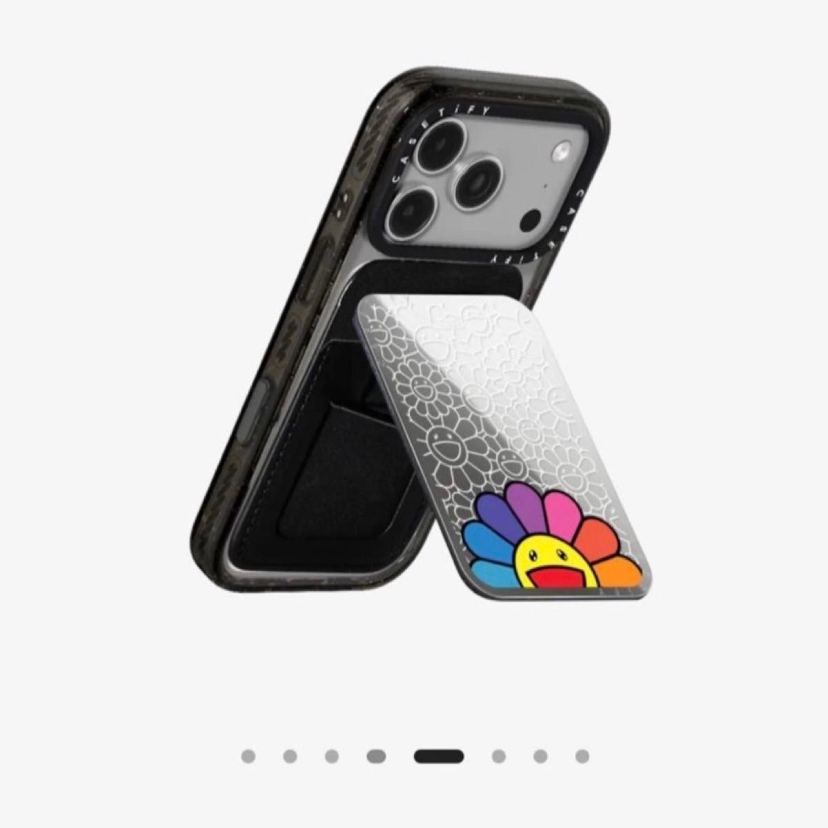 CASETiFY 村上隆 スマイル（レインボー） カードホルダースタンド